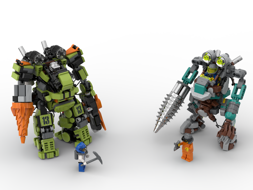 Lego Power Miners v Rock Raiders mech