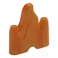 Rock / Ice / Flames, 1 x 4 with 2 Studs on the Edges / Trans-Orange