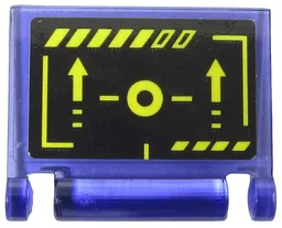 Minifigure, Utensil Book Cover with Yellow Circle, Arrows, and Stripes on Black Background Pattern (Sticker) - Set 71711