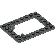 Plate Special 6 x 8 Trap Door Frame Horizontal / Dark Gray