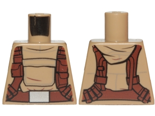 Lego Torso SW Hoodie Jacket with Large Central Pocket and Reddish Brown Utility Belts Pattern (Resistance Trooper)