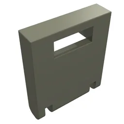 Box 2 x 2 x 2 Door with Slot / Dark Gray