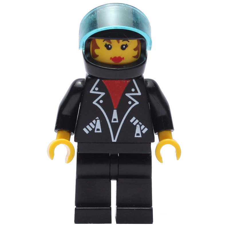 Lego Black Jacket, Black Legs, Black Helmet, Female