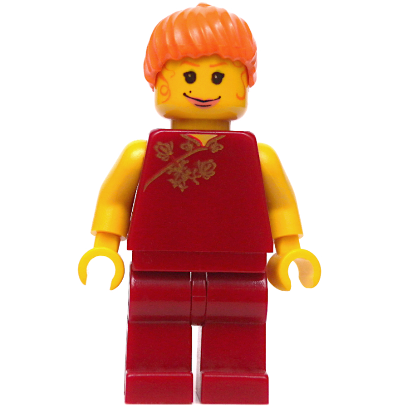 Lego Mary Jane with Yellow Skin and Dark Red Outfit