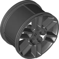 Wheel 56 x 34 Technic Racing Medium with 6 Pin Holes, Open Spokes / Black