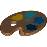 Lego Equipment Paint Palette with Yellow, Azure, Blue, Dark Blue Paint Spots Print