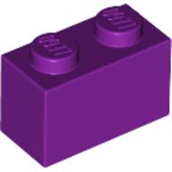 Lego Brick 1 x 2 / Light Purple