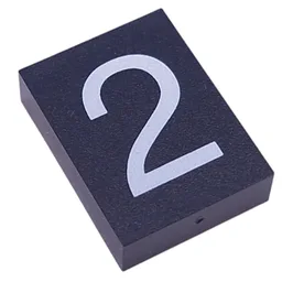 Modulex Tile 3 x 4 with White '2' Print, without Internal Supports / Modulex Tile Blue