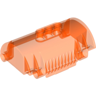 Lego Container Cylindrical 3 x 8 x 5 with Pin Holes / Trans-Neon Orange