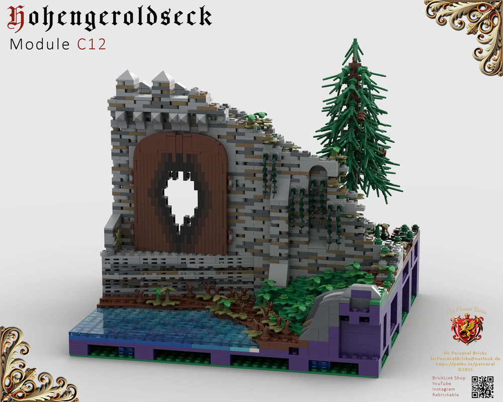 Lego C12 Castle Hohengeroldseck - Gate ruins at the river (Landscape Expansaion 1)