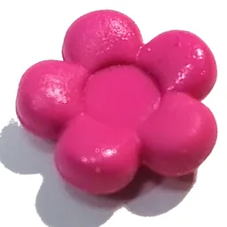 Clikits Icon, Flower 2 x 2 Small, 5 Petals with Pin [Frosted] / Dark Pink