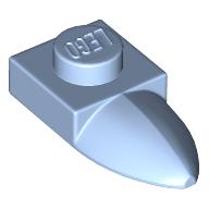 Lego Plate Special 1 x 1 with Tooth / Bright Light Blue