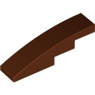 Lego Brick Curved 4 x 1 No Studs [Stud Holder with Asymmetric Ridges] / Reddish Brown