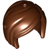 Lego Hair Short Bob Cut / Reddish Brown
