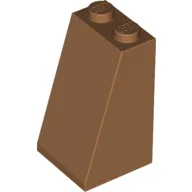 Brick Sloped 75° 2 x 2 x 3 [Solid Studs] / Medium Nougat