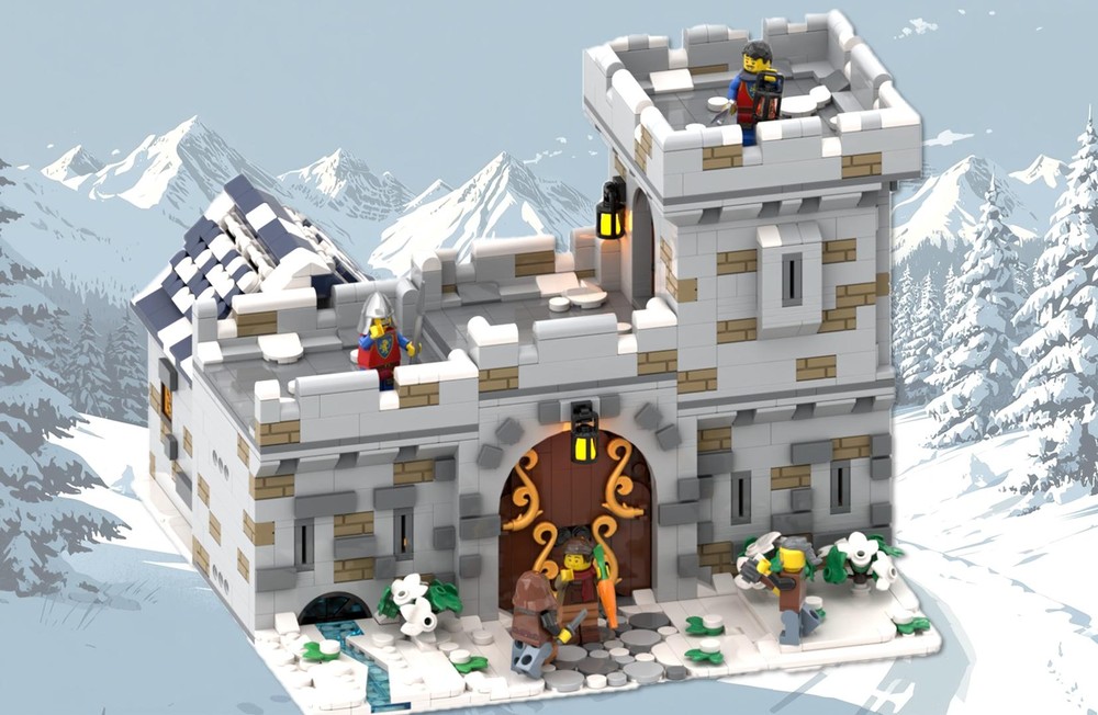 LEGO® / MOC / Brick Creation - Set 004 - The Village Gates - Winter Version (only instructions and parts list