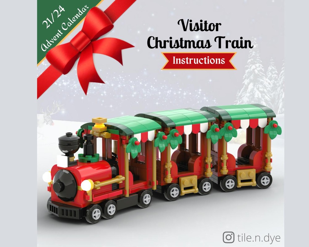 Lego Visitor Christmas Train - LEGO CHRISTMAS MOC FREE INSTRUCTIONS
