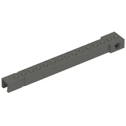 Crane Arm Outside, Wide, 15 Studs, End Notch / Dark Gray