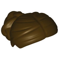Lego Hair Elaborate Knot Bun / Dark Brown