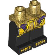 Lego Hips and Black Legs with Gold/Yellow/Dark Purple Robe, Claws print / Pearl Gold