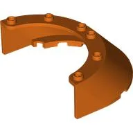 Windscreen Round, Sloped 6 x 8 x 2 / Reddish Orange