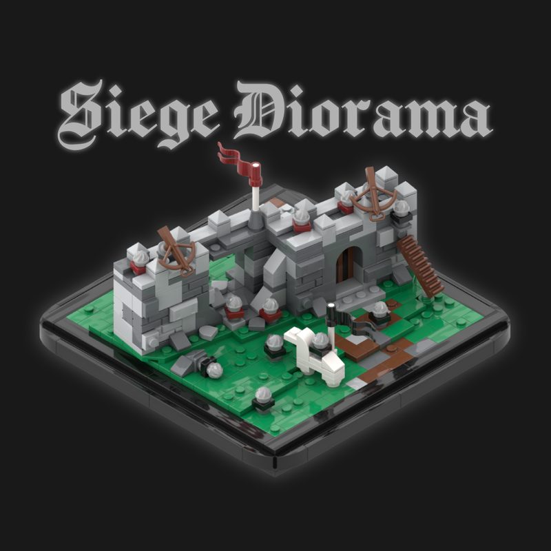 Lego Medieval Siege Diorama - Castle Defense