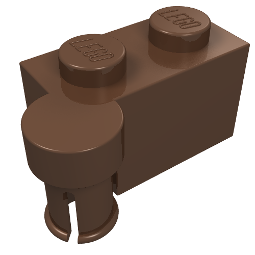 Lego Hinge Brick 1 x 4 [Upper] / Brown