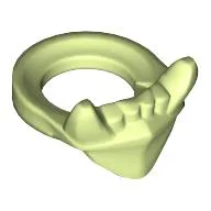 Minifig Neckwear Lower Jaw with Fangs / Yellowish Green