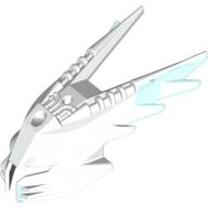 Lego Large Figure Mask Spiked Ice with Marbled Trans-Light Blue Pattern (Gelu) / White