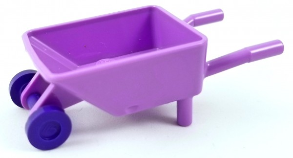 Lego Minifigure, Utensil Wheelbarrow with Dark Purple Trolley Wheels (98288 / 2496)