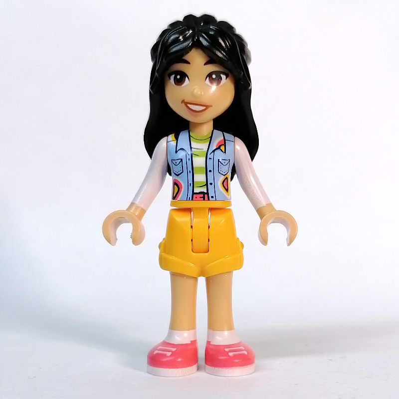 Lego Liann - White Top, Bright Light Orange Skirt