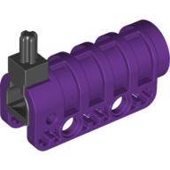 Lego Launcher, Technic Competition Cannon, Round Bottom with Black Ends / Purple