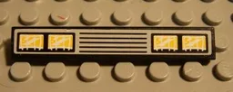Tile 1 x 6 with Headlights and Grille Pattern (Sticker) - Set 8459
