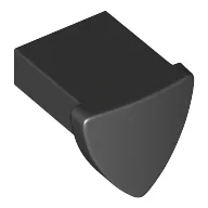 Animal Body Part, Dog Ear, Plate Special 1 x 1 / Black