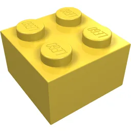 Brick 2 x 2 without Inside Ridges / Yellow