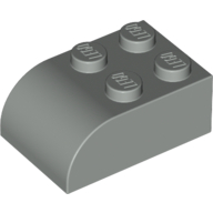 Lego Brick Curved 2 x 3 / Light Gray