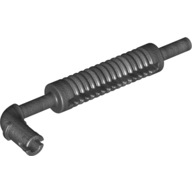 Lego Exhaust Pipe with Technic Pin - Flat End, Squared Hole / Pearl Titanium