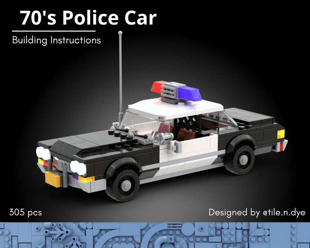 Lego 70's Police Car - LEGO CITY POLICE MOC