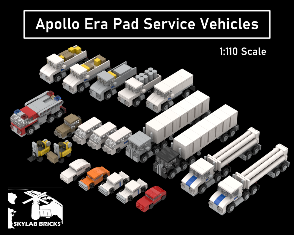 Lego Launch Complex 39 Pad Service Vehicles 1:110 Scale