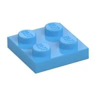 Plate 2 x 2 / Medium Blue