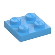 Lego Plate 2 x 2 / Medium Blue