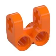 Technic Axle and Pin Connector Perpendicular Double Split / Orange