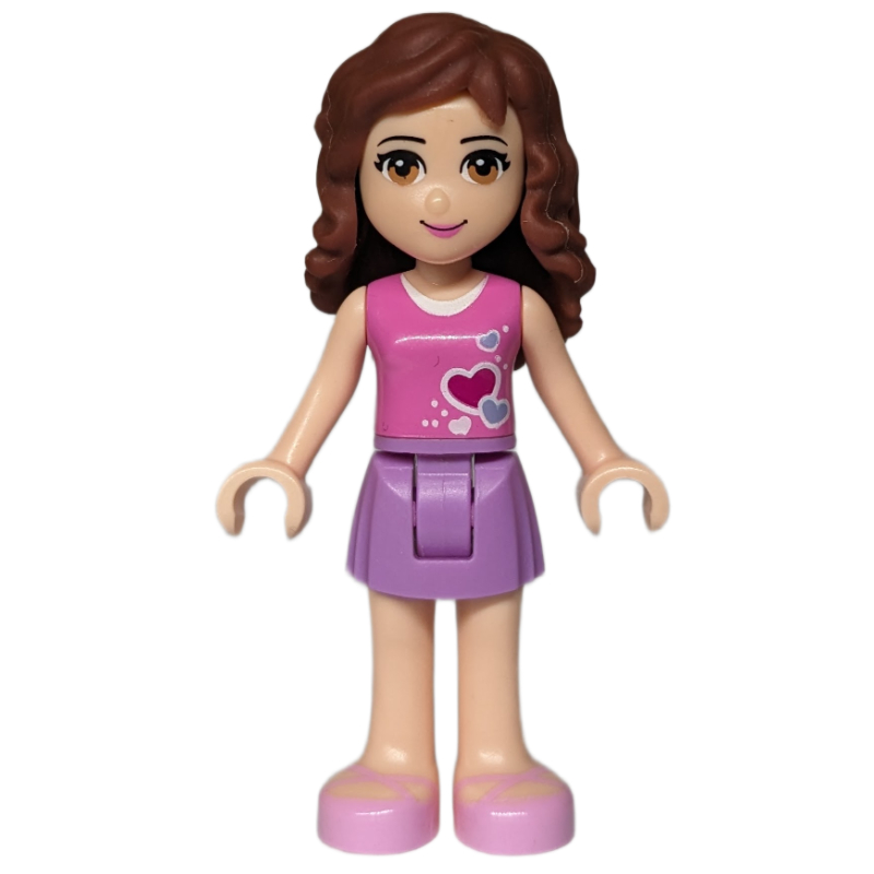 Lego Olivia - Dark Pink Top, Medium Lavender Skirt