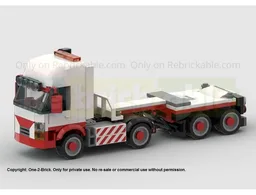 Cabover with 20ft Container trailer