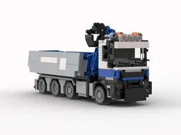 M.A.N. 8x4 widespread kipper with crane