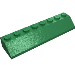 Brick Sloped 45° 2 x 8 / Green