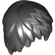 Lego Hair Layered with Silver Zigzag Streaks Print