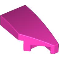 Lego Brick Wedged, Curved 2 x 1 with Stud Notch Right / Dark Pink