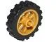 Wheel 15mm D. x 6mm City Motorcycle with Black Tire 21mm D. x 6mm City Motorcycle (50862 / 50861) / Pearl Gold