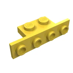 Bracket 1 x 2 - 1 x 4 [Square Corners] / Yellow